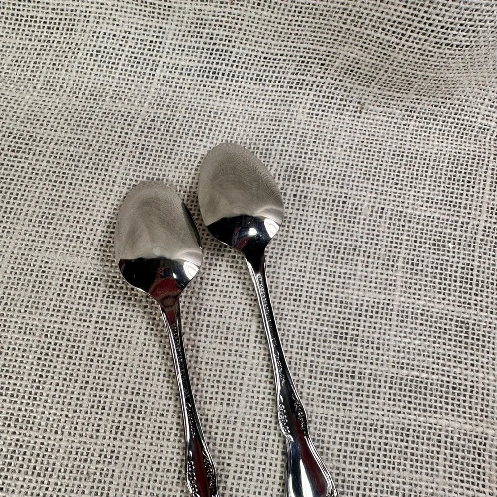 Oneida Mansfield Teaspoons Set of 2 Stainless Steel 6